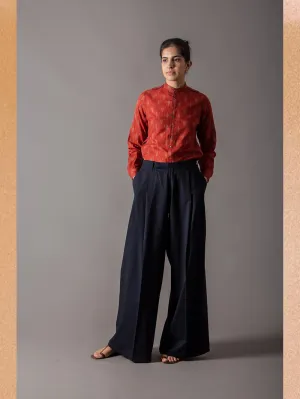 SUKETDHIR   I   SD Bullet Shirt | Cotton Ikat | Red