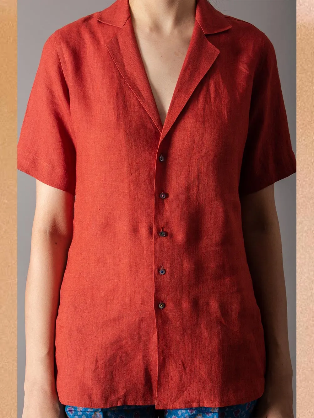 SUKETDHIR   I   SD Bush Shirt | Linen | Rust