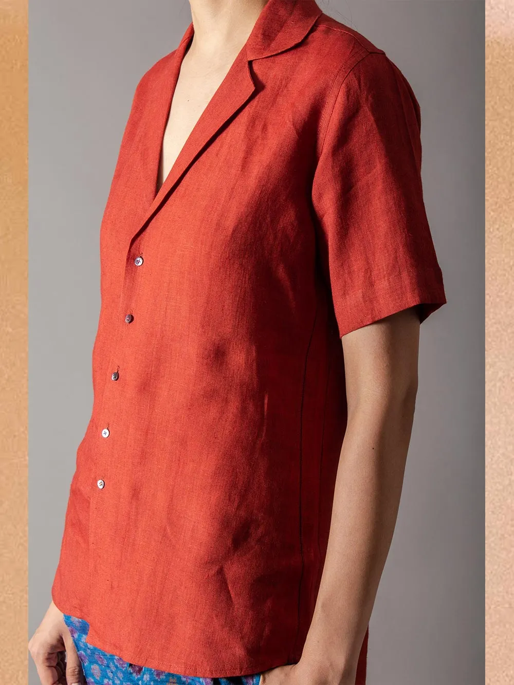 SUKETDHIR   I   SD Bush Shirt | Linen | Rust