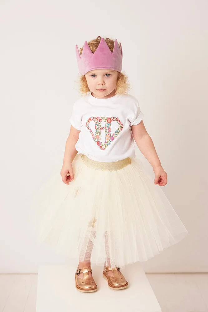 Superhero White T-Shirt in choice of Liberty Print