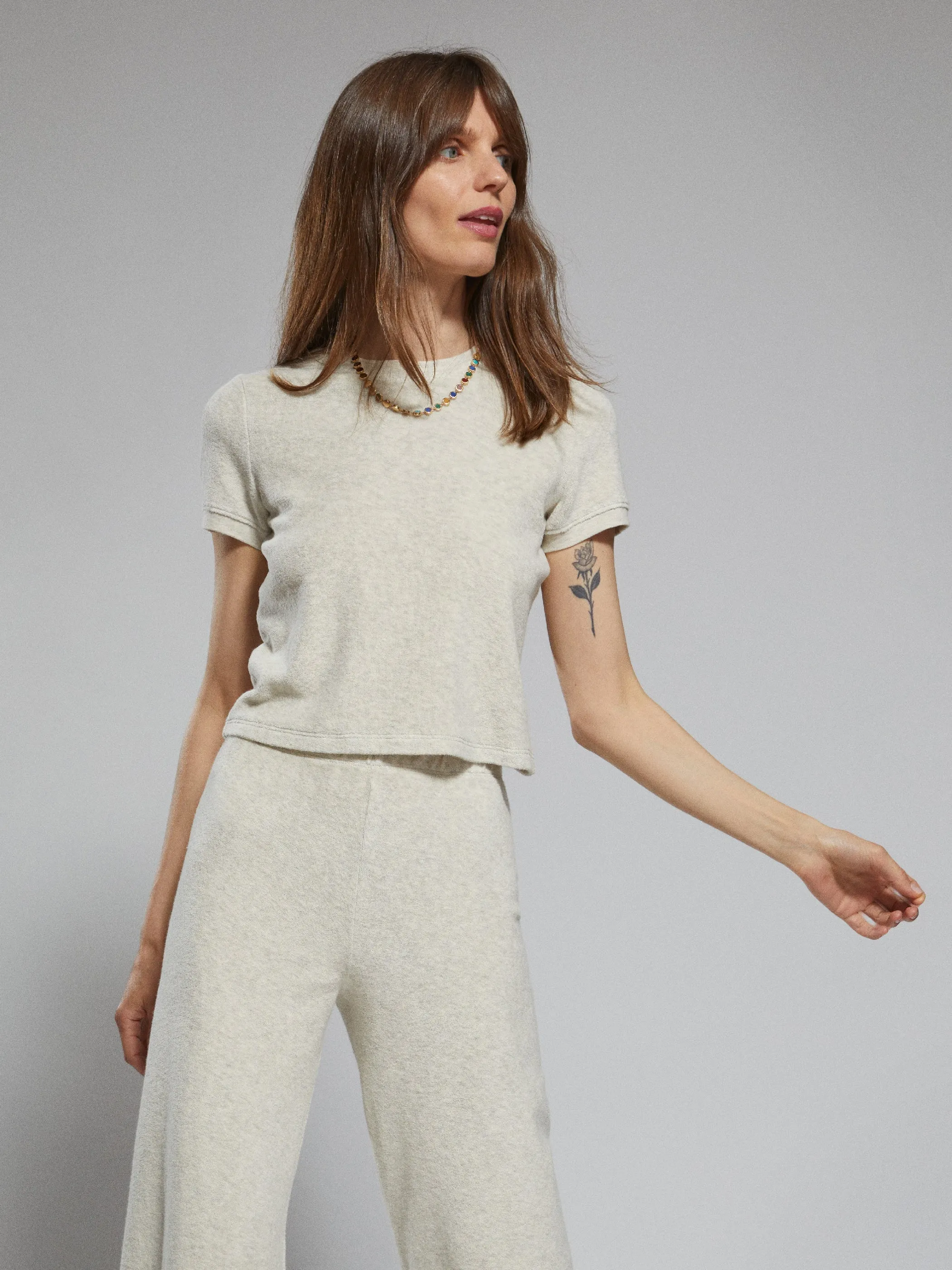 The Carpi Tee in Terry - Oatmeal