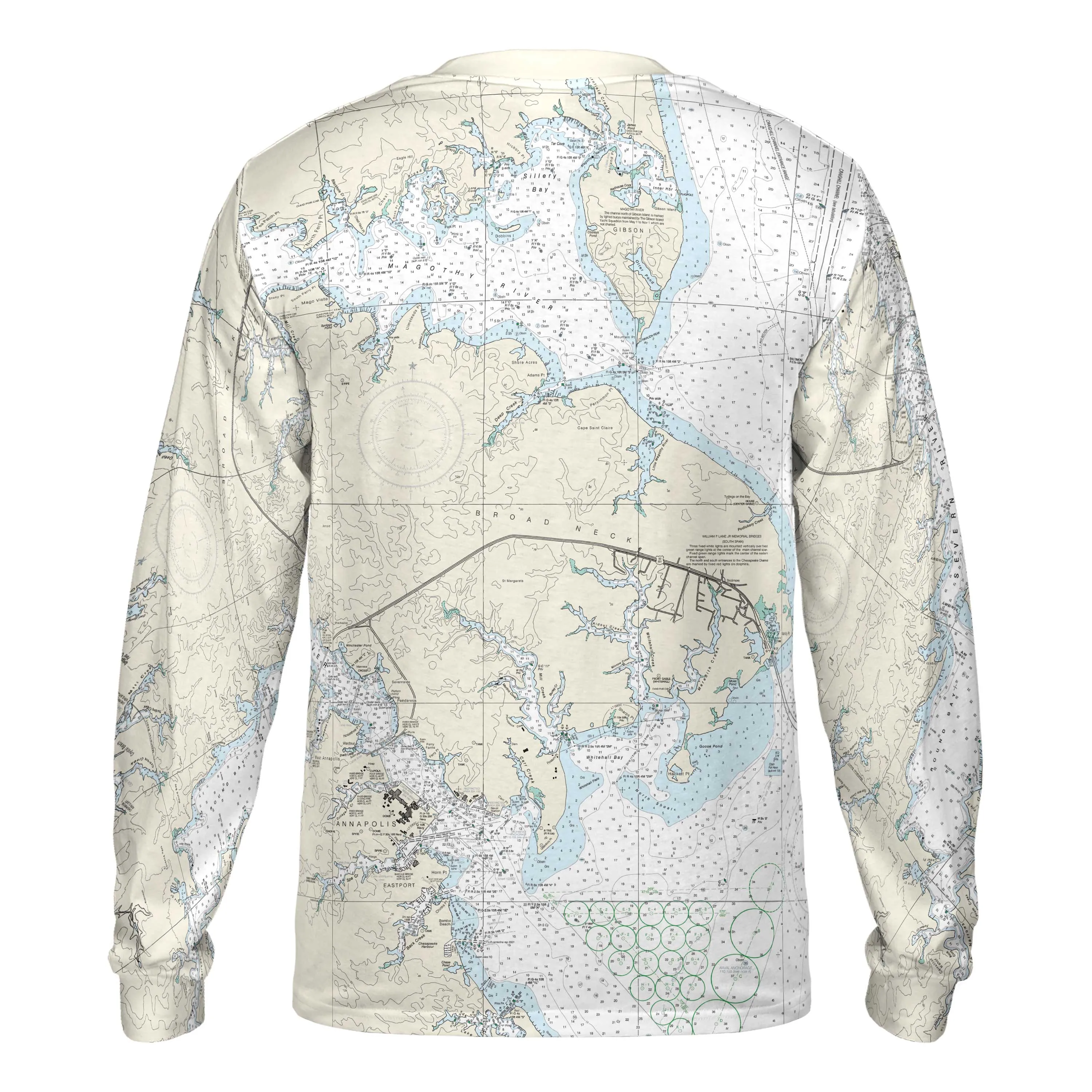 The Severn and Magothy Rivers Long Sleeve Performance Tee