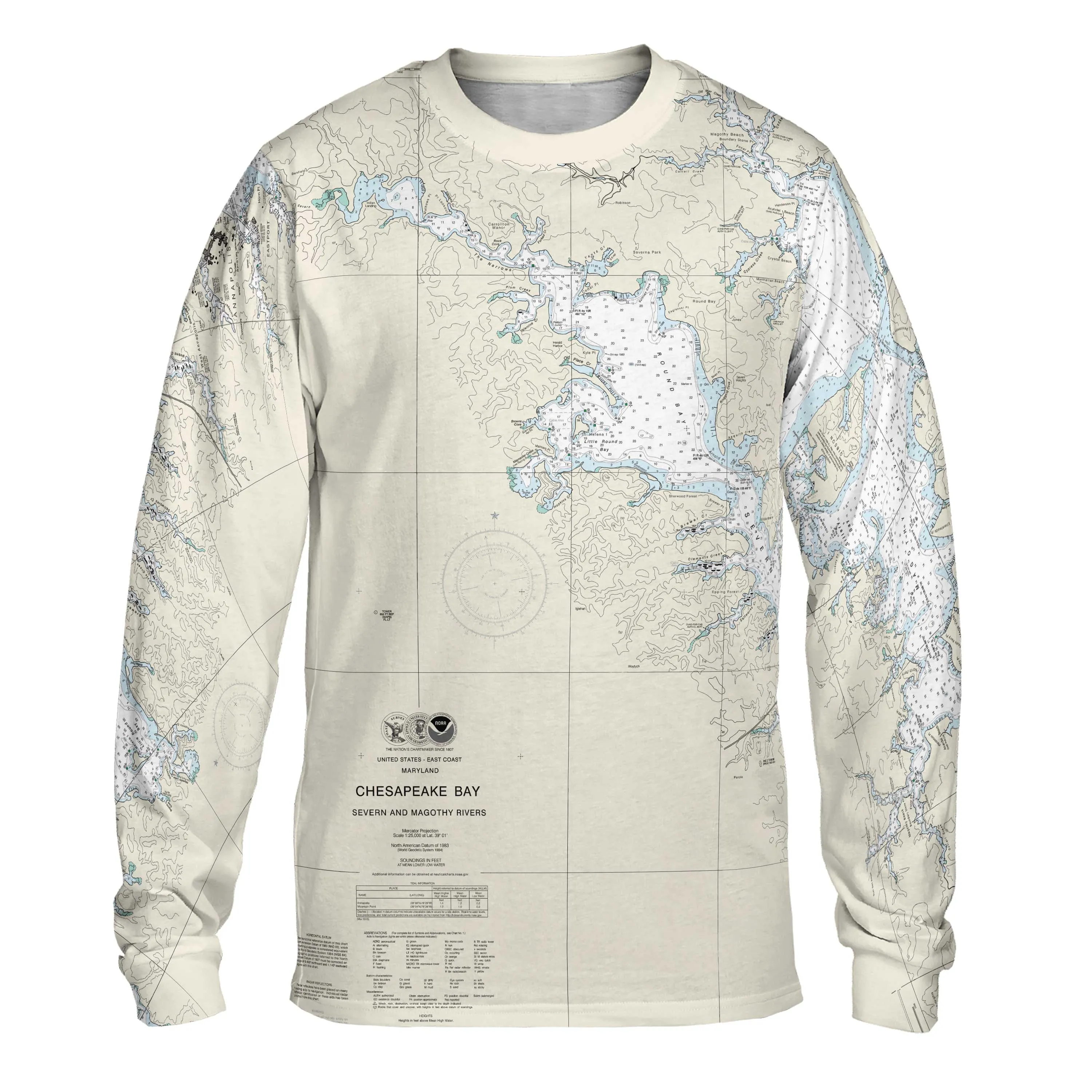 The Severn and Magothy Rivers Long Sleeve Performance Tee