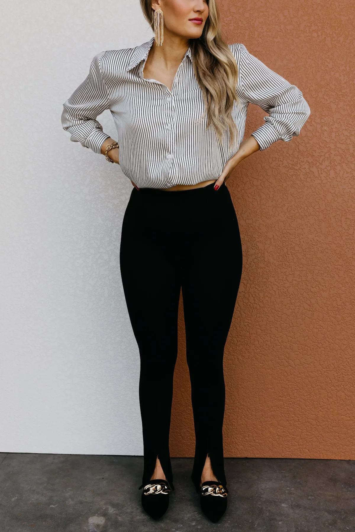 The Yareli Zippered Ankle Ponte Knit Pants  - FINAL SALE