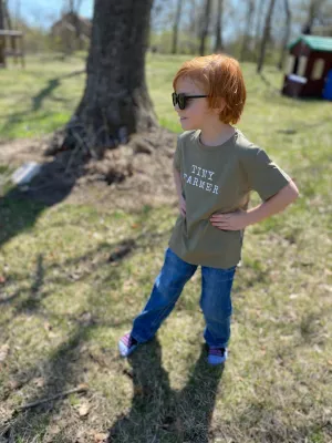 Tiny Farmer - Olive Tee