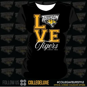 TOWSON | LOVE TIGERS Black Unisex Tees (DK)