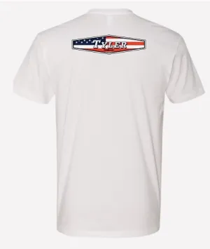 TYLER AMERICAN FLAG TEE WHITE