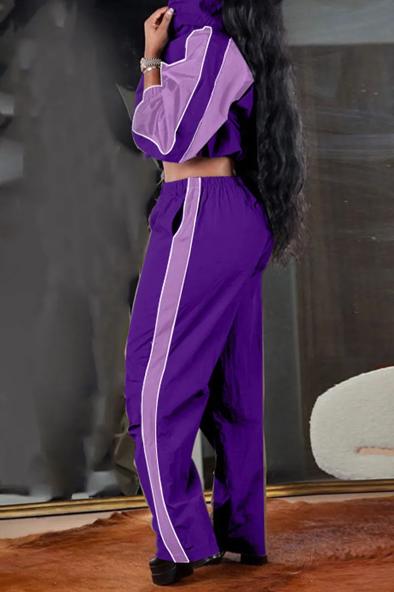 UG681 Stand-Up Collar Loose Top and Pants Set