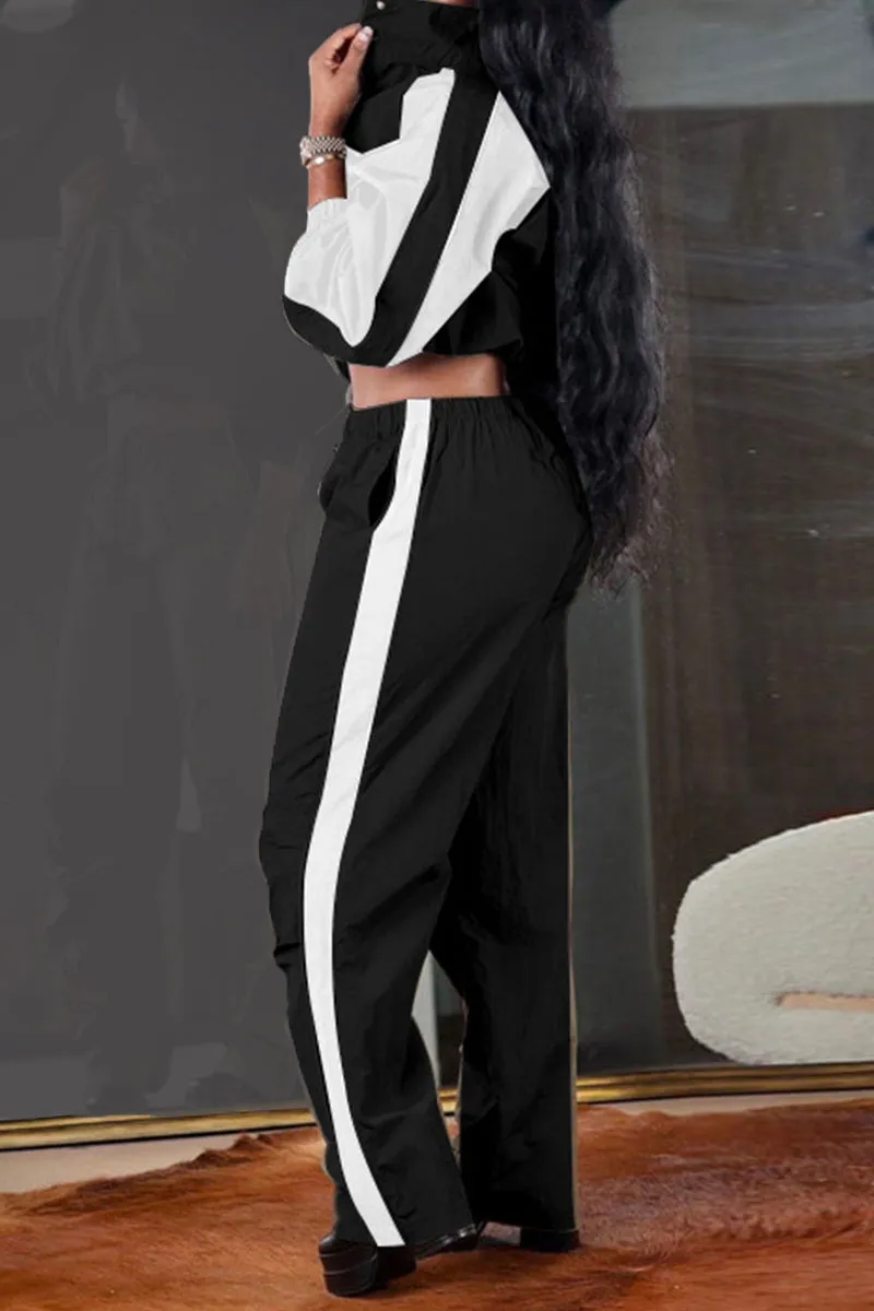 UG681 Stand-Up Collar Loose Top and Pants Set