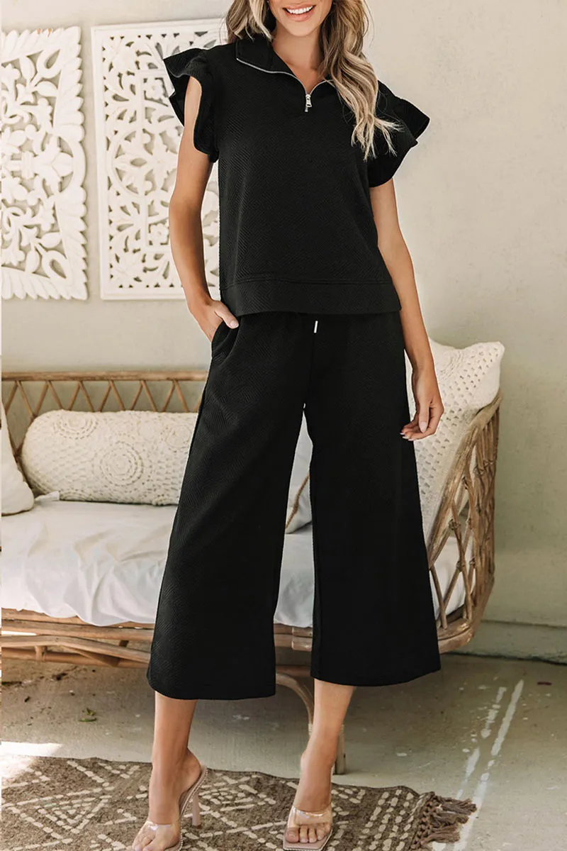UK0279 Casual Tee and Pants Set
