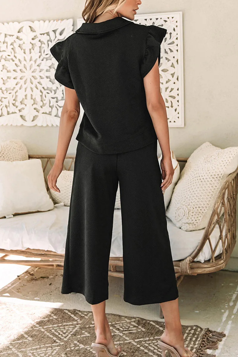 UK0279 Casual Tee and Pants Set
