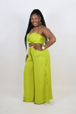 UNTOUCHABLE TWO PIECE SET- LIME GREEN
