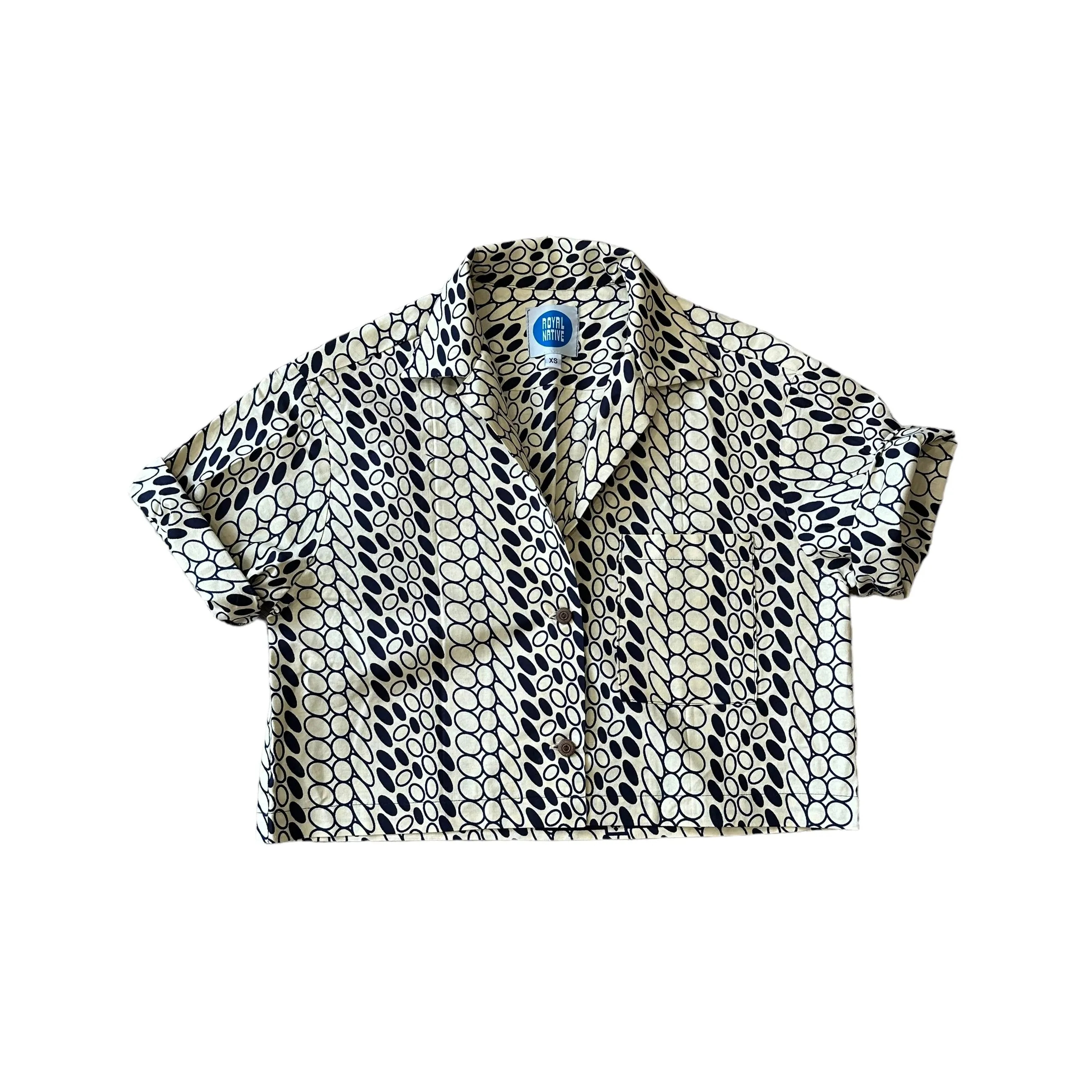 Venice Hawaiian shirt in Follow Me Navy