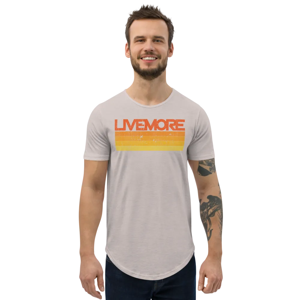 Vintage Sunrise Unisex Curved Hem T-Shirt