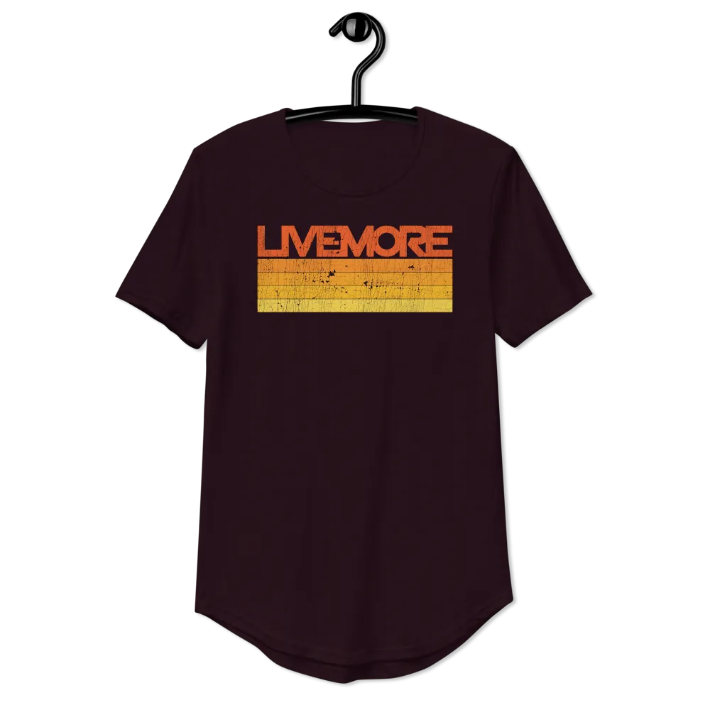 Vintage Sunrise Unisex Curved Hem T-Shirt