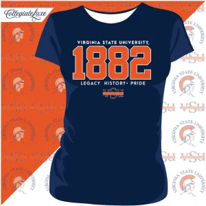 Virginia State  | VSU est1882 Navy Ladies Tees (z) (DK)
