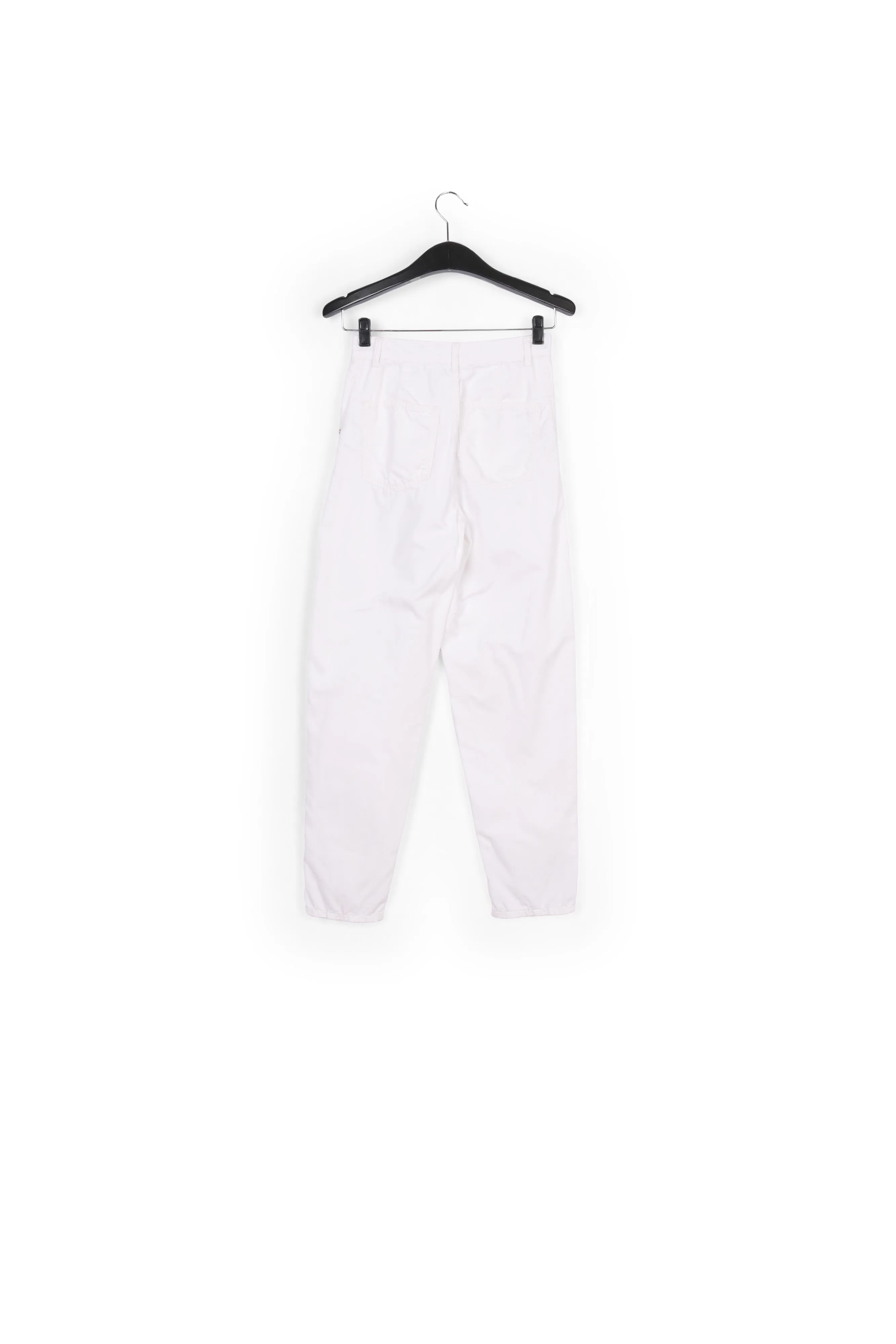 White loose-fit denim pants