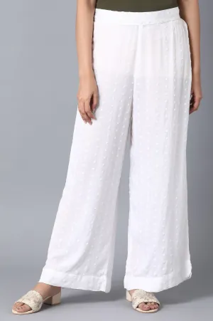 White Loose Fit Palazzo