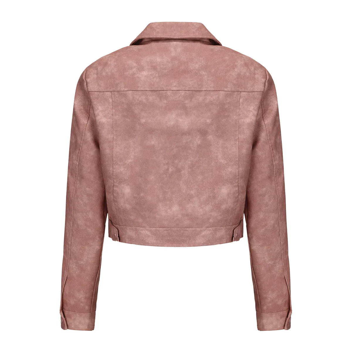 Women Multi Pocket Thin Leather Jacket