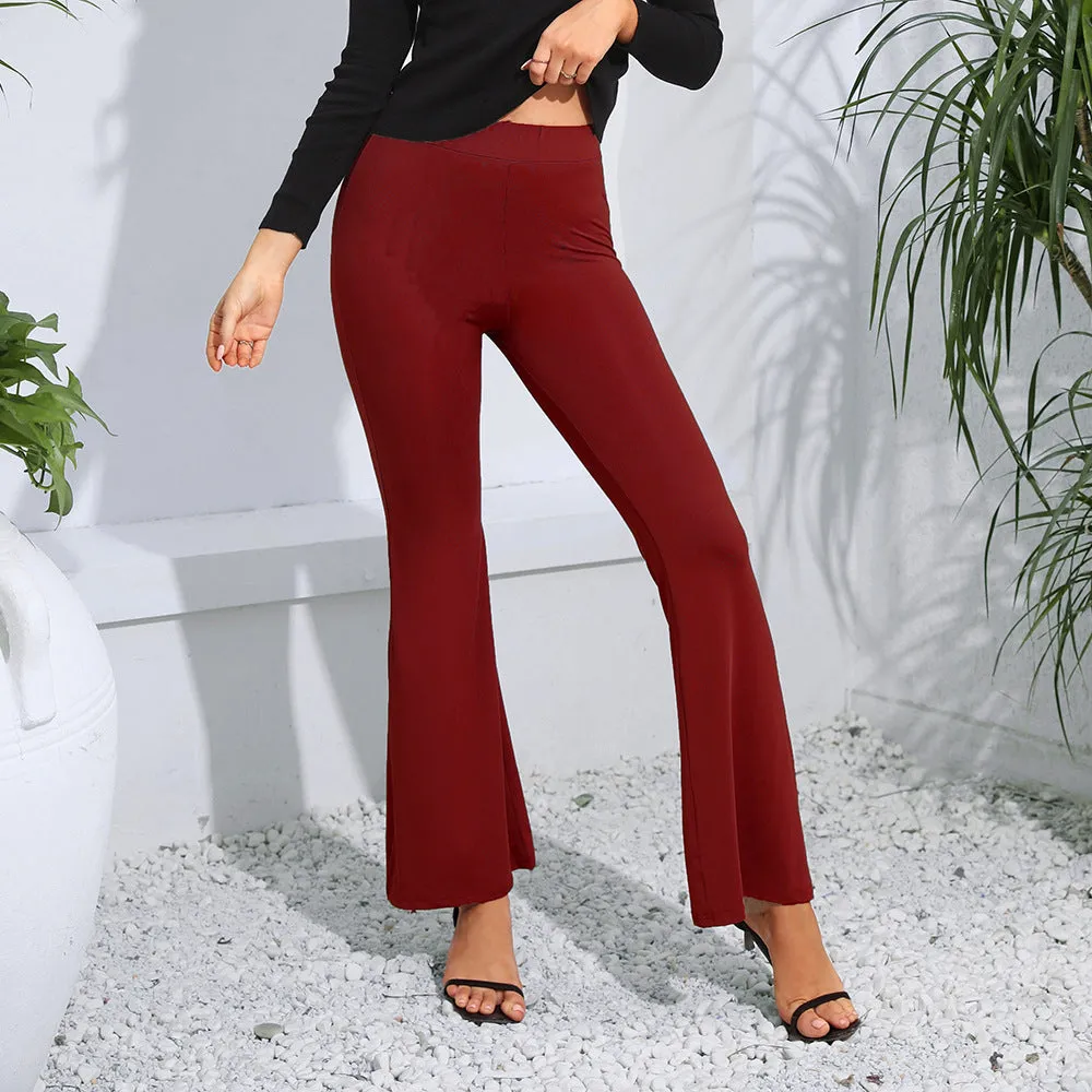 Women's Flare Ankle Form Fitting Slacks