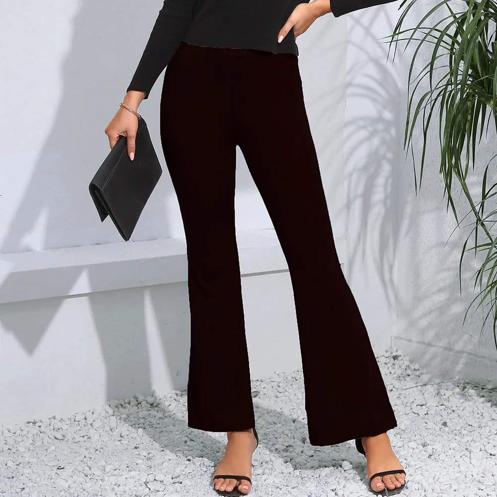 Women's Flare Ankle Form Fitting Slacks