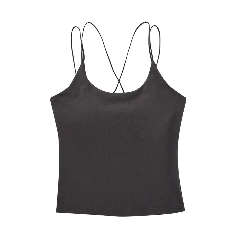 Women's Sexy Casual Sleeveless Bra Tank Top - Korean Style SA1547