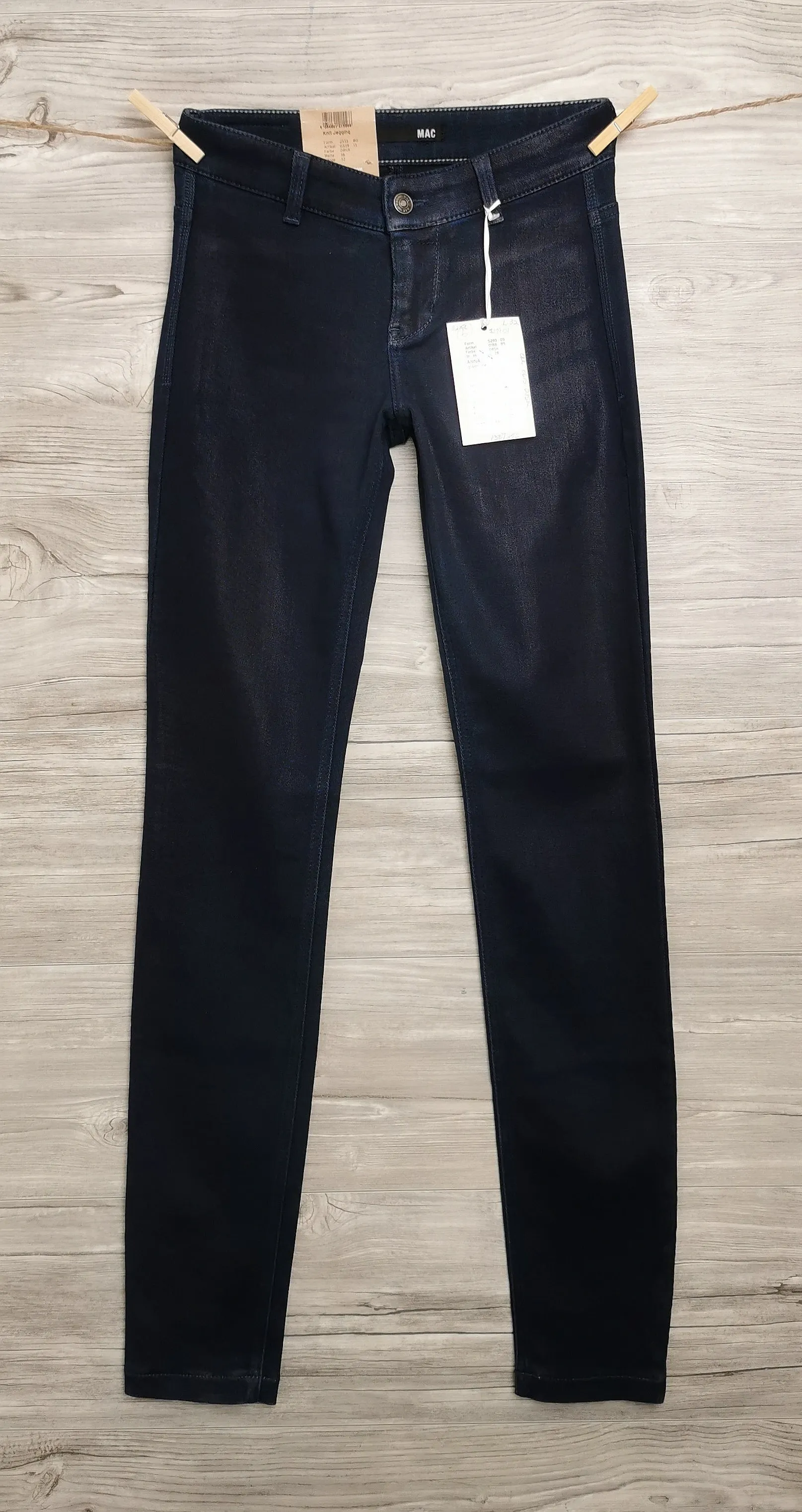 WOMENS SIZE 6/32 - MAC Jeans, ANNA Glam Line, Knit Dark Wash Jegging NWT B27