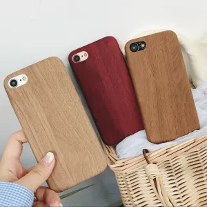 Wooden Handset Case - Ultra-Thin Soft Leather Cover