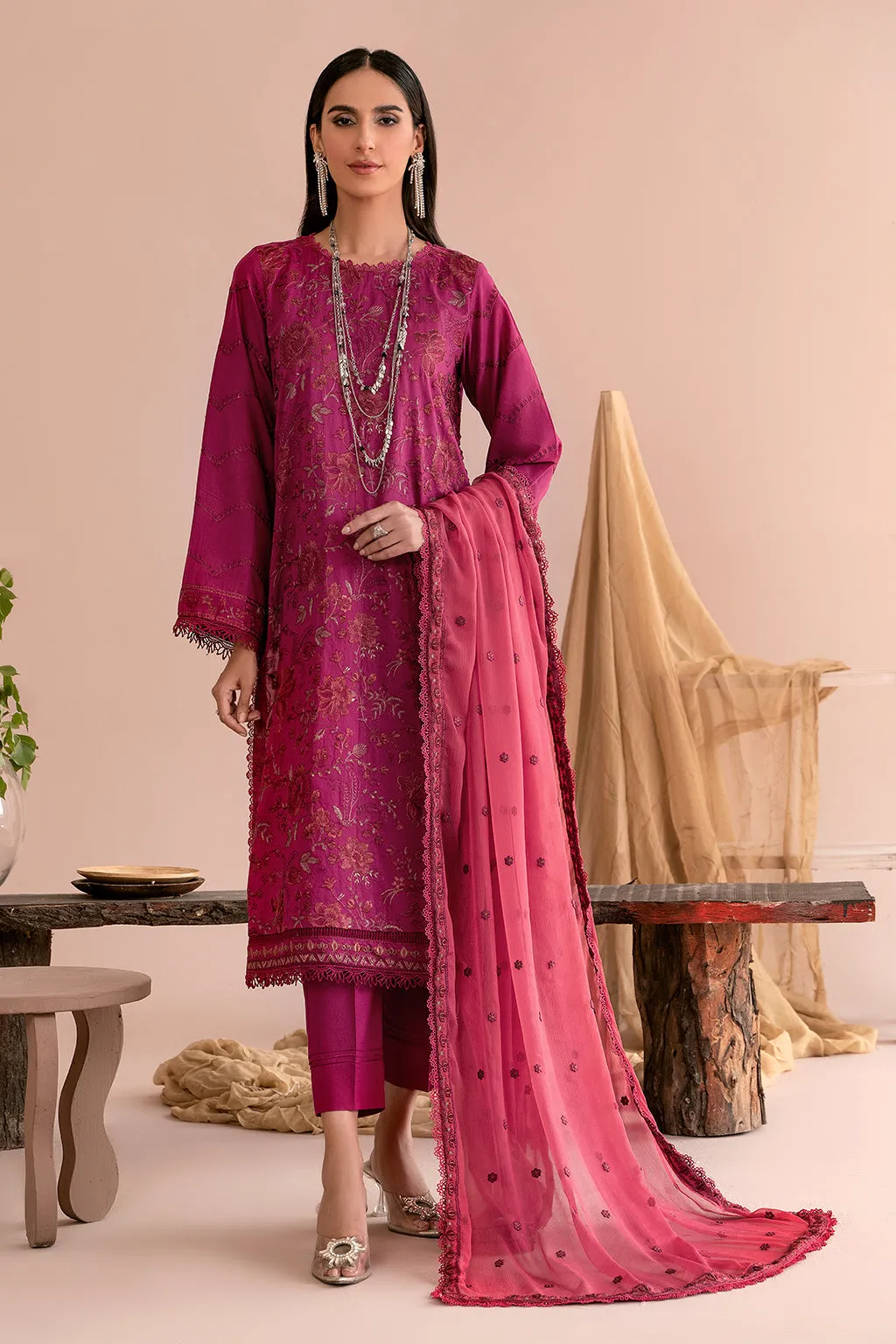 ZEA 02 FUCSHIA| Zarif Unstitched Lawn | Eid Ul Adha Collection23