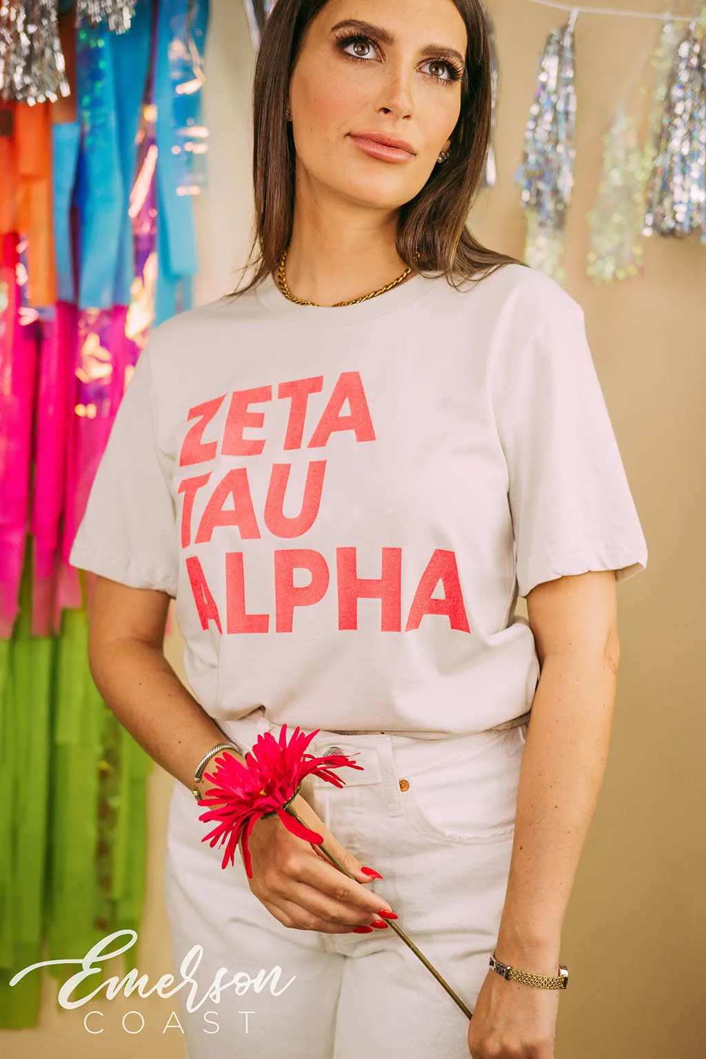 Zeta Tau Alpha Block Letter Tee