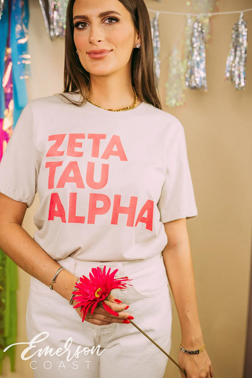 Zeta Tau Alpha Block Letter Tee