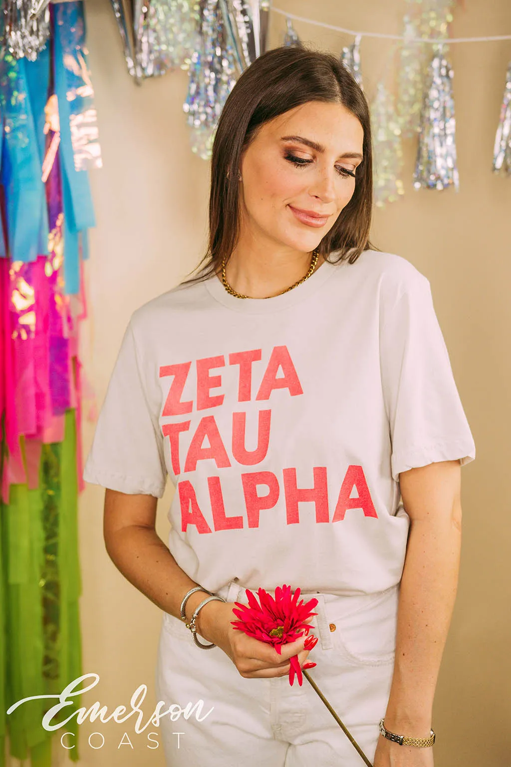 Zeta Tau Alpha Block Letter Tee