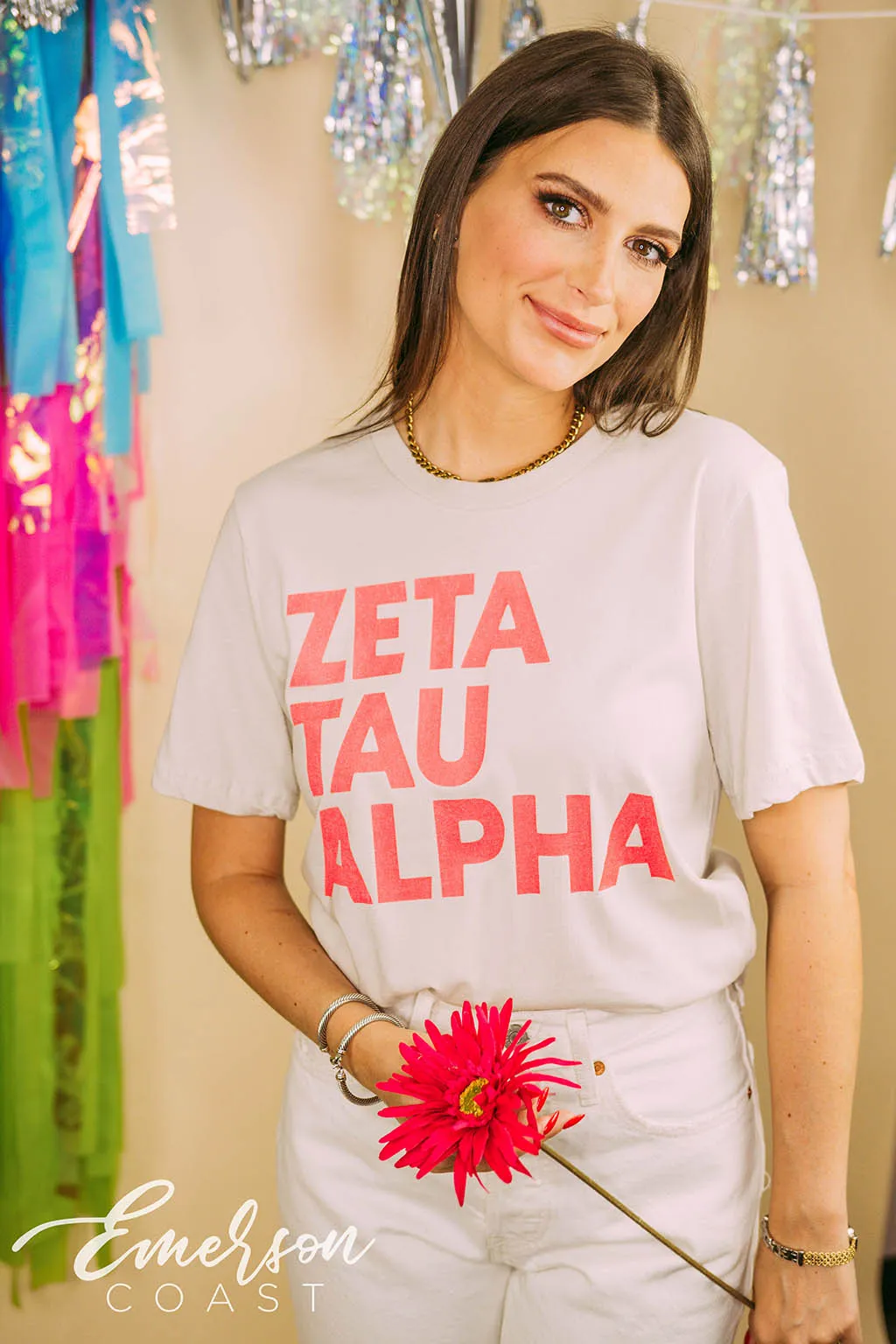 Zeta Tau Alpha Block Letter Tee